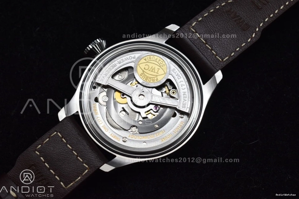 Brown IW500901 on Big Edition Real Strap A Pilot Best HighQuality ZF 524 Leather 0331